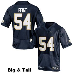 Notre Dame Fighting Irish Men's Lincoln Feist #54 Navy Blue Under Armour Authentic Stitched Big & Tall College NCAA Football Jersey DQI2299VL